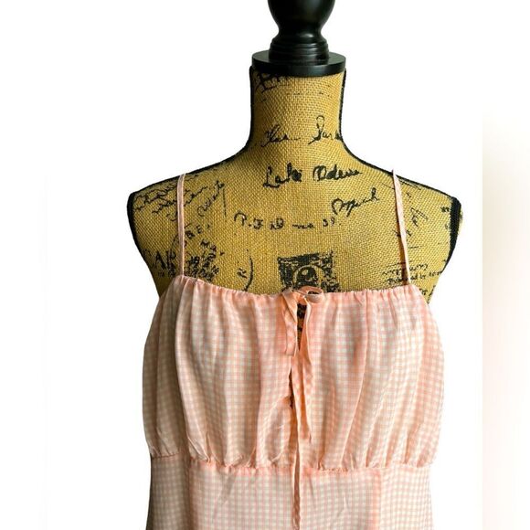 H&M Divided Pink Chiffon Babydoll Slip Dress Size Large NWOT 4 0444 - Picture 4 of 11